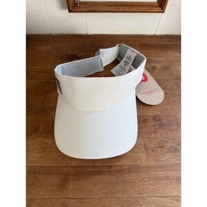 NWT Wilson Logo White Golf Visor Ultralight Adjustable Mesh Sweatband OSFA